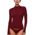 thumbnail image 1 of Camiseta INLYRIC Inbarely Soft, cuello alto, manga larga, color rojo, 1 of 5