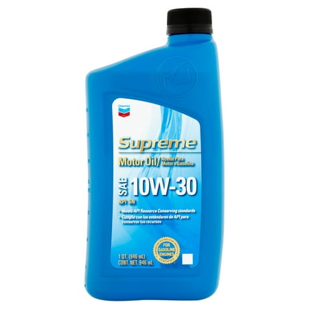 Chevron SAE 10W30 Supreme Motor Oil, 1 qt  Walmart.com