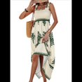 thumbnail image 2 of Vestido Bohemio con Cuello Cuadrado para Mujer, Informal, para y Verano, para Vacaciones en la Playa 2025 y Verde L, 2 of 8
