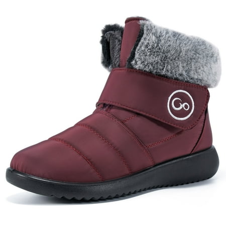 

Womens Winter Snow Boots Faux Fur Lined Warm Waterproof Ankle Boots