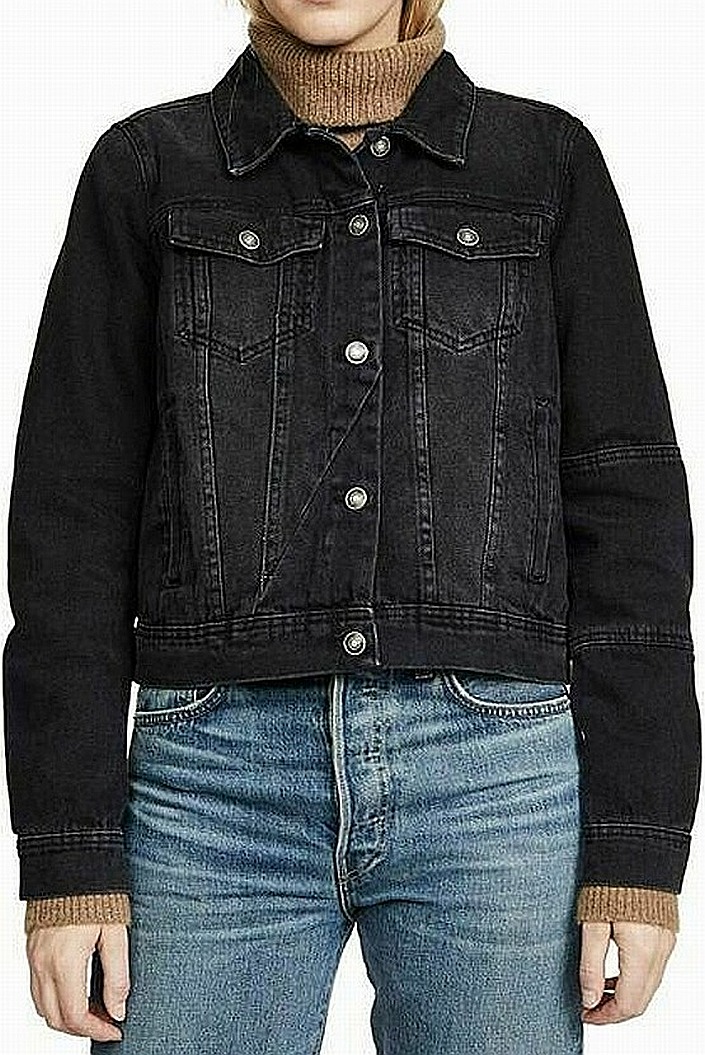 Seamed Denim Trucker Black XS 