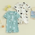 thumbnail image 4 of Gupgi Baby Boy One Piece Rash Guard 3M 6M 12M 2Y 3Y Dinosaur Swimsuit Short Sleeve Zipper Bathing Suit Swimwear, 4 of 9
