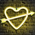 thumbnail image 2 of -- Cupido Luz de neón Cupido Letreros Decoración de pared, Batería y USB Alimentado por USB Cupido Blanco Luces de neón Luz de pared Lámparas de interior para dormitorio, Día de San Valentín,, 2 of 5