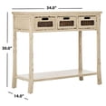 thumbnail image 3 of Safavieh Console en Bois de Pin d'Automne à 3 Tiroirs en Blanc, 3 of 5