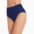 thumbnail image 2 of Hessimy Women's Swim Bottom High Waist Retro Basic Full Coverage Bikini Tankini Swimsuit Briefs(Navy,L), 2 of 6