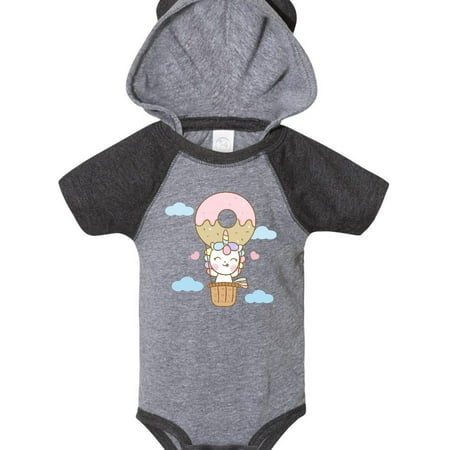

Inktastic Unicorn Donut Balloon Gift Baby Boy or Baby Girl Bodysuit