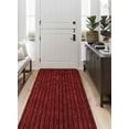 thumbnail image 2 of BESTVUE Area Runner Rug Outdoor Non Slips Carpet Runners Indoor Utility Rugs Mat for Kitchen Hallway Entryway Garage with Rubber Backing Striped Red 2ft x 4ft, 2 of 7