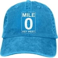 thumbnail image 1 of Mile 5 Key West, Classic Baseball Cap Trucker Hat Adult Unisex Adjustable Dad Hats Blue, 1 of 6