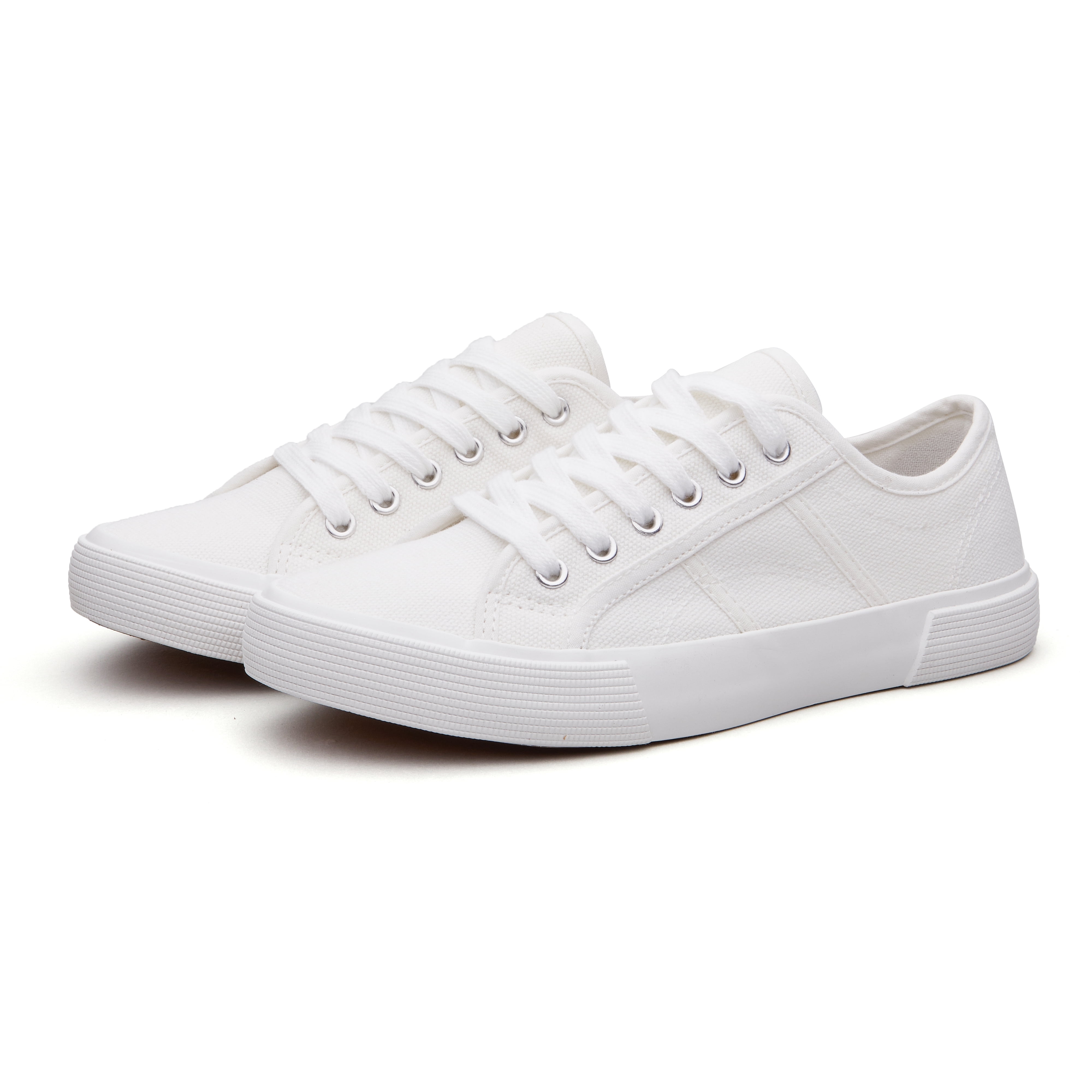 Weestep Women's Canvas White Shoes Classic Fashion Low Cut Loafer