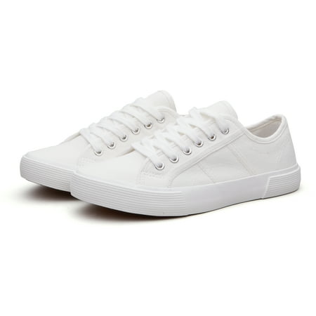

Weestep Women s Canvas White Shoes Classic Fashion Low Cut Loafer Sneakers