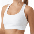 thumbnail image 4 of SOMER Sports Bras for Women, Wireless High Impact Support Workout Bra, Comfortable Padded Fitness Gym Running Sports Bra, White, 4 of 6