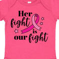 thumbnail image 4 of Inktastic Breast Cancer Awareness Her Fight is Our Fight Boys or Girls Baby Bodysuit, 4 of 5