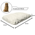 thumbnail image 2 of Pastel Pet Bed, Vintage Inspired Love Pattern with Continuous Delicate Symmetrical Hearts, Resistant Pad for Dogs and Cats Cushion with Removable Cover, 24" x 39", Champagne and White, by Ambesonne, 2 of 4