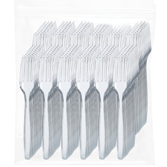 Prestee 500 Fourchettes en Plastique Transparent
