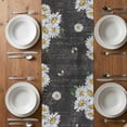 thumbnail image 6 of Daisy Floral Table Runner - 36 Inch Long, Kitchen Dining Table Runner Dresser Scarves, Vintage Watercolor Bee Gnomes Flowers Farmhouse Decor for Coffee Tables Wedding Party Banquet, 6 of 8