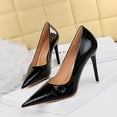 thumbnail image 4 of Zapatos de tacón alto de novia con diseño de piedra, estilo sexy, delgados, de boca baja, puntiagudos y súper puntiagudos, para mujer, clásicos, con tacón de aguja, 4 of 5