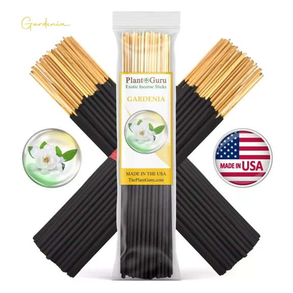 Gardenia Incense Sticks 7" Bulk - 1 Bundle 85 to 100 Sticks - Smooth and Clean Long Burn Time, 30 to 45 Minutes.