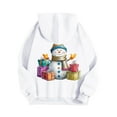 thumbnail image 5 of Towmus Womens Sweatshirt Snowman Graphic Christmas Hoodie Fall Long Sleeve Casual Pullover Tops with Pockets, 5 of 7