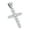 White, variant on Unisex 14K Large Natural 3.3 Ctw Diamond Cross Pendant (White Gold)