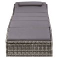 thumbnail image 5 of vidaXL Sunbed with Cushion Poly Rattan Grey, 5 of 5