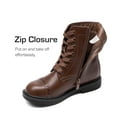thumbnail image 4 of BURUDANI Kids Combat Ankle Boots Lace-Up & Side-Zip Shoes for Toddler, Little Kid & Big Kid, 4 of 6