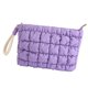 thumbnail image 5 of Bolsa de maquillaje de viaje, organizador portátil de gran capacidad, moderna y acolchada para artículos de tocador. Púrpura, 5 of 9