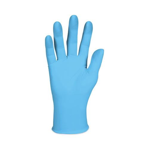Ansell 54186 4 mil Thick 9.5 in. Long Powder-Free G10 Comfort Plus Blue Nitrile Gloves - Small, Light Blue (100/Box)