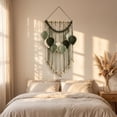 thumbnail image 6 of LEHOZIHEQ Wall Hanging Tapestry, Boho Sage Green Leaf Wall Decor, Large Wall Tapestry, Handmade Soft Woven, Earthy Bedroom Dorm Living Room Apartment Home Decor, 6 of 7