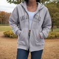 thumbnail image 6 of Towmus Zip Up Hoodies for Womens Teen Los Angeles Sweatshirt with Hood Full Zipper Hoodies Pullover Long Sleeve Tops with Pockets, 6 of 8