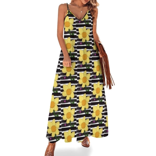 Vestido sin mangas de girasol, vestido sexy, vestidos elegantes para mujer, venta de vestidos