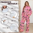 thumbnail image 7 of SCRAWLGOD Valentine's Day Decor Heart Love Dachshund Print Dark Pink Women's 2 Piece Outfits Lounge Set Oversized Turtleneck Sweatshirt Wide Leg Sweatpants Set Sweatsuit Comfortable Tracksuit, S, 7 of 7