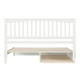 thumbnail image 4 of Everett King Wood Platform Bed with Panel Footboard and Twin XL Trundle in White, 4 of 5