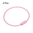 thumbnail image 3 of Uxcell Cable Key Rings 160mm Wire Keychain Twist Loops Pink 4 Pack, 3 of 6