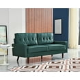 thumbnail image 4 of Uspridefurniture Acire 69.3" Faux Leather Cushion Back Sofa, Blue-Green, 4 of 5