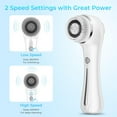 thumbnail image 3 of 3-in-1 Facial Cleansing Brush, Waterproof and Rechargeable Electric Face Scrubber for Men & Women, Exfoliating, Massaging, and Cleansing - White, 3 of 8