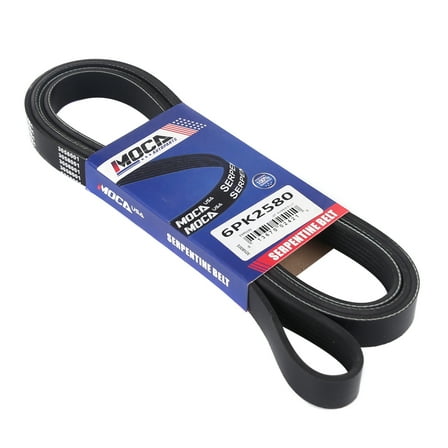 MOCA AUTOPARTS 6PK2580 Serpentine Belt Fit for 98-00 Chevrolet Express 2500 3500 6.5L & 08-12 Dodge Caliber 2.4L 2.0L & 07-17 Jeep Compass Patriot 2.0L 2.4L Fits select: 2004 FORD F150 SUPERCREW