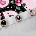 thumbnail image 4 of Erosebridal Girls Monogrammed B Black Out Curtains, Princess Floral Curtains Pack of 2 (42x63 Each), 4 of 6