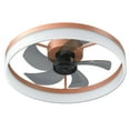 thumbnail image 6 of Bedroom Ceiling Fan with Lights, Low Profile Ceiling Fan Light with App & Remote Contorl, Flush Mount Fan Light with 5 Blades and 6 Wind Speeds for Bedroom Living Room (Rose Gold), 6 of 9