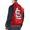 thumbnail image 2 of Men's Starter Red/Navy St. Louis Cardinals Varsity Satin Full-Snap Jacket, 2 of 2