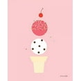 thumbnail image 2 of Kelle, Ann 12x14 Gold Ornate Wood Framed with Double Matting Museum Art Print Titled - Ice Cream and Cherry II, 2 of 4