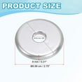 thumbnail image 2 of Uxcell Wall Split Flange Self-Adhesive Escutcheon Plate Buckles for Kitchen Bathroom Pipe Decoration Silver 0.65", 2 of 7