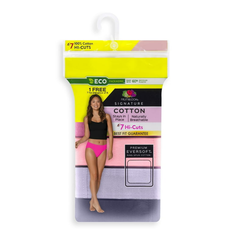 Women's Fruit of the Loom® Signature 100% Cotton 7-pack Hi-Cut