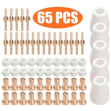 65Pcs Pt31 Cut30-50 Plasma Cutter Consumables Kit With Electrodes Nozzles Rings Caps For Parkside Rilon Riland Jasic Cut40 Cut50