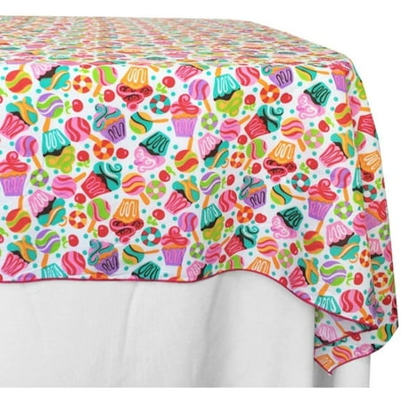 

Cotton Tablecloth Fruits Print Cupcakes and Candy