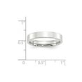 thumbnail image 2 of 14k White Gold Solid Polished 4mm Standard Flat Comfort-Fit Band Size 6 Ring Ring for Women and Men, 2 of 2