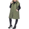 thumbnail image 2 of White Mark Long Hooded Puffer Vest (Women's & Women's Plus), 2 of 5
