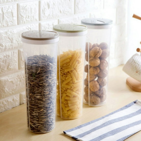 SPRING PARK Food Storage Containers,PP Spaghetti Containers with Lids, for Kitchen Pantry Organization and Storage