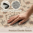 thumbnail image 6 of ODIKA 4'x6' Beige and Rust Floral Medallion Washable Area Rug Intricate Vintage-Inspired Pattern Design for Home Office, Under Desk, Non-Slip Chair-Friendly, Flatwoven, 6 of 7