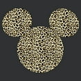 thumbnail image 2 of Women's Mickey & Friends Cheetah Print Mickey Mouse Logo Racerback Tank Top Black Heather Small, 2 of 4
