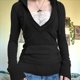 thumbnail image 5 of Sudadera con Capucha para Mujer, de Otoño, de Larga, Holgada, con Encaje, Cuello en V y Bolsillos. Negro M, 5 of 6